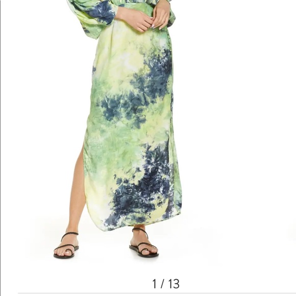 S/W/F Sunset Long Sleeve Dip Dye Maxi Dress - Picture 5 of 5